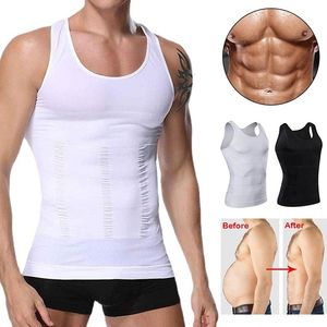 Men's Tank Tops Tight Skinny Men's Slimming Elastic Body Shapewear Vest Shirt Sports Fitness Compression Abdomen Tummy Waist Control Tank Tops 230607