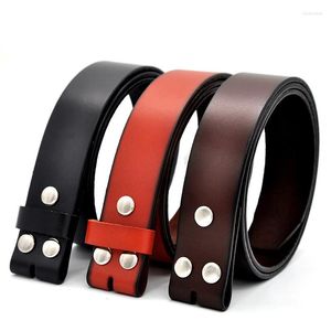 Belts 2023 Genuine Leather Without Buckle For Men Brand Strap Vintage Jeans Cowskin With One Layer