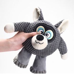 Brinquedo Squeaker de veludo em forma de animal fofo Brinquedos de pelúcia divertidos para cães mastigar e ranger resistentes a mordidas Pequenos cães grandes Brinquedo de treinamento molar para cachorros