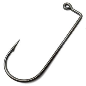 Fishing Hooks 100pcs 9147 High Carbon Steel Fishhook Black 90 Degree Aberdeen Offset Jig Size 8# To 60# 230607