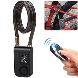 Bike Locks Cycling Security Lock Wireless Remote Control Anti theft Vibration Alarm Electric Motorcycle Code Chain Bicycle Access 230607