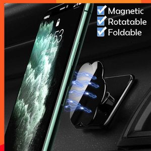 New New Foldable Phone Holder Car Interior Strong Magnetic Adsorption Dashboard Fixed Mount Stand Navigation Bracket Auto Supplies