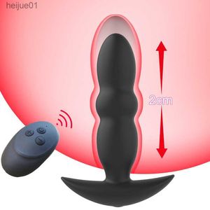 Massageador telescópico de próstata vibrador anal sem fio brinquedos sexuais para homens masturbadores masculinos dispositivos de alongamento para produtos sexuais adultos L230518