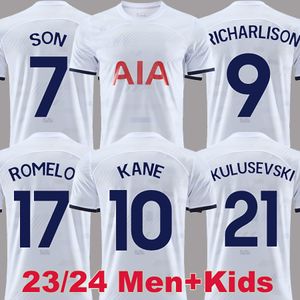 23 24 RICHARLISON KANE Futbol Formaları SON Tottenham ev 2023 2024 Futbol forması SPURS Erkekler çocuk kiti