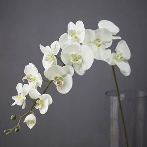 110CM 11 Cabeças Seda Orquídea Phalaenopsis Flores DIY Casamento Buquê Floral Plantas Artificiais Flores Falsas Decoração Da Casa