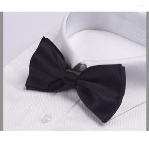Бабочка галстуки 2023 модная мужская сплошная галстук черная бабочка