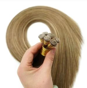 Hand Tied Weft White Blonde Hair Extensions Black 1B 2 4 18 27 60 613 Silky Straight Virgin Human Hair Wefts 100gm 9A Bella Hair Goal Julienchina