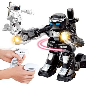 RC Robot 777615 Battle Fighting Remote Control Body Sense Smart robot inteligente educativo brinquedos elétricos para crianças 230607
