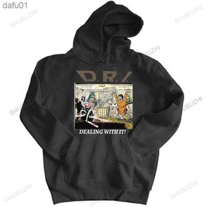 Man Teenage Cool Sweatshirt dragkedja Hot Sale D.R.I. Att hantera det crossover självmordstendenser S.O.D Men Autumn Hoodie Coat L230520