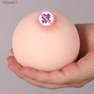 Silicone 4D Masturbation Tools Artificial Breasts False Chest Vagina Sex Toys For Man Soft Mini Boobs Ball Sexule Adult Product L230518