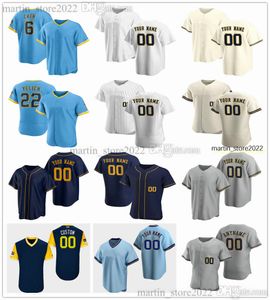 53 Brandon Woodruff Baseball Jerseys 6 Owen Miller 14 Andruw Monasterio 12 Jon Singleton 13 Abraham Toro 5 Garrett Mitchell 16 Blake Perkins 33 Jesse Winker Rozmiar S-6xl