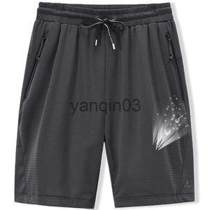 Herren-Shorts, große Herren-Shorts, Netzstoff, elastische Sommer-Reithose, 8XL 6XL, große Größen, Kleidung, Nylon, Schwarz, Grau, Spandex, Sweat-Shorts, Übergrößen-Shorts, J230608