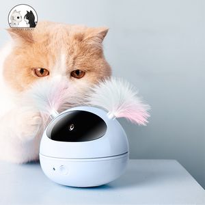 Electric Laser Cat Toy Robot 360 Laser Funny Toy Auto Rotating Cat Tyst träning Training Underhållande Toy Cat Interactive Toy