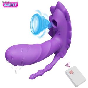 Trådlös dildo-vibrator för kvinnor Remote Control G-Spot Sucker Clitoris Stimulator Sex Toys For Women Adults Produkt Sex Shop L230518