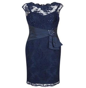Dark Navy Blue Knee Length Mother of the Bride Dresses for Wedding Party Mother of the groom Dresses4388090