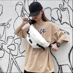 School Bags Canvas Big Casual Waist Bag Unisex Fanny Pack Streetwear Chest Hip Hop Banana High Quality Outdoor Belt Packs