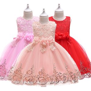 Flickor klänningar 212y flicka sommar spets prinsessan klänning barn blommig klänning för klädbarn födelsedagsfest tutu custome vestidos 230607