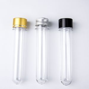 Anpassad 30 ml 40 ml 50 ml 60 ml PET -plast Klart cylinderlagringsrör Förpackning för USB -datakablar Mobila enheter Transparent plast Teströr Förpackning Freeship