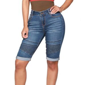 Kobiety szorty 2023 Summer dżinsowy Bodycon Bodycer Short Pants Ladies High talia Długość dżinsów bermuda femme 230608