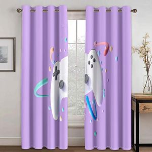 Gardin cool videospelkontroll gardiner 2 panel spelare rum dekor tonåring barn pojkar flickor sovrum gratis leverans