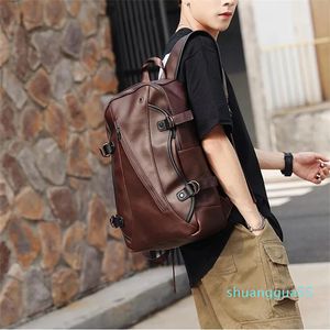 Saco de marca de tomada de fábrica design original mochila de couro de cavalos loucos Cavalo louco retro mochilas masculinas e femininas elegantes