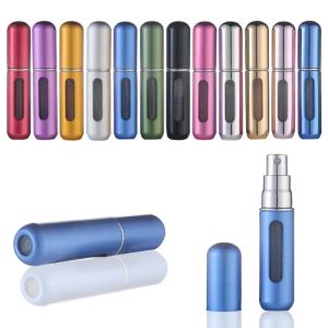Mini botella de Perfume recargable portátil de 5ml con bomba de aroma en aerosol envases cosméticos vacíos botella atomizadora para herramientas de viaje 0608