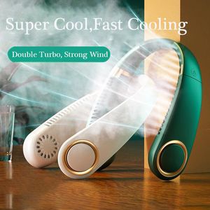 Fans Portable Neck Fan USB Rechargeable Battery Cooling Fan Mini Folding Travel Electric Bladeless Fan Without Blades