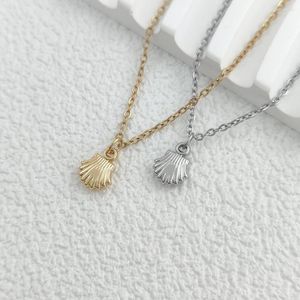 Anhänger Halsketten Personalisierte Muschel Männer Edelstahl Halskette Frauen Halsschmuck Sommer Strand Muschel Choker Böhmische Geschenke