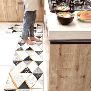 Carpets Alfombras Ins Wind Rug Web Celebrity Nordic Thick Strip Kitchen Floor Mat Household PVC Waterproof Non-Slip Foot Scrub Carpet