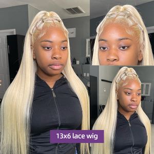 Honey Blonde Color 613 Lace Frontal Wig Bone Straight Lace Front Human Hair Wigs Brazilian For Women