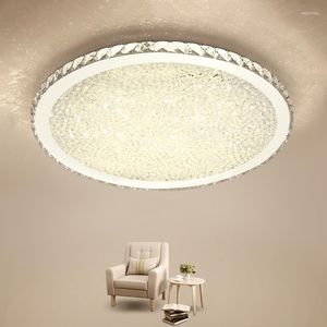 Plafoniere Nordic Cold Warm White Remote Dimming Light Modern Round Crystal Decor Lampada a LED per la casa della camera da letto dell'appartamento