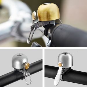 Bike Horns ROCKBROS Classical Stainless Bicycle Bell Cycling Horn Handlebar Crisp Sound Safety Accessories 230607