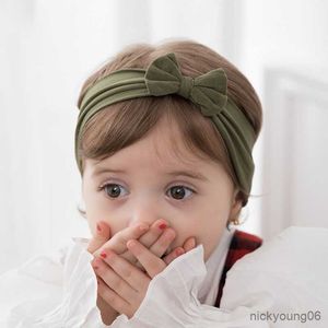 Akcesoria do włosów Baby Bow Głowna dla dziewcząt dla dziewcząt Niemowlę księżniczki Toddler szeroki turban Kolor dzieci Miękki R230608