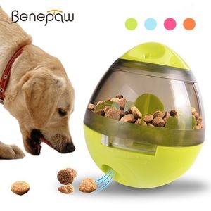 Benepaw Interativo Toy Dog Treat Dispensando Smart IQ Toy Vazamento Bola de Comida Pequeno Médio Grande Jogo de Cachorro de Estimação 4 Cores 2019