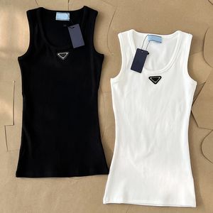 Regata feminina designer triângulo verão camiseta colete casual sem mangas estilo clássico disponível em uma variedade de cores