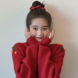 Women's Sweaters Spring And Autumn Knit Sweater Set Head Female Lazy Wind Round Neck Small Cherry Top Coat