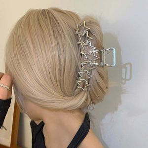 Baumelnder Kronleuchter Silber Y2K Stern Pentagramm Herz Haarklammern Süße coole Mädchen Charm Trend Haarspange für Frauen Ästhetik Y2k Haarschmuck Z0608
