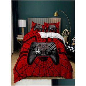 Conjuntos de roupa de cama edredom Er para meninos Colcha controladora King/Queen Size Cool Gamepad Set Crianças Teen Modern L221025 Drop Delivery Home Garden Dh1Pm