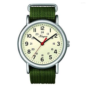 Armbandsur Mens Sports Watch Military Nylon Strap Waterproof Quartz Watches For Men Boy Anti-Scratch Mirror 40mm armbandsur födelsedagspresent