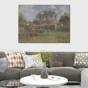 Handgefertigtes Kunstwerk auf Leinwand Eine Ecke der Wiese bei Eragny Camille Pissarro Gemälde Landschaften Büro Studio Dekor