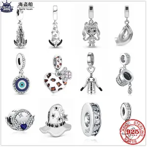 Для чар Pandora Authentic 925 Серебряные бусины свисают на кофейную чашку волшебную шляпу дьявол.