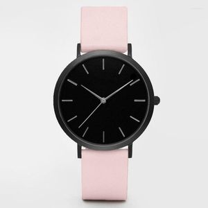 Zegarek 2023 Brak logo zegarek dla kobiet mody swobodne zegarki skórzany zespół kwarcowy panie hodinky relogio feminino
