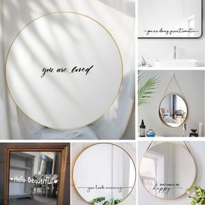 You Look Amazing Mirror Decal Vinyl Decal Bathroom Decor Shower Door Decal Wall Sticker Art Home Decoration Accessories