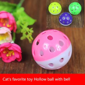 Hot Selling Tinkle Bell Ball Pet Toy Plastic Dog Cat Spela boll Billiga katter leksaker PET -produkter Slumpmässiga färgdiameter 5cm PD067