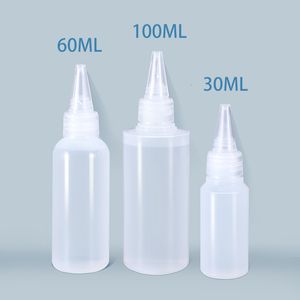 Perfume Bottle 2510pc 3060100120ML Squeeze for Sauce Plastic Squirt Container Refillable with Cap Kitchen Glue 230608