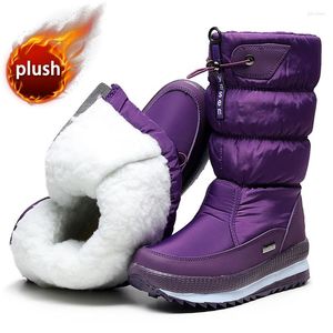 Boots Women High Snow Winter Plush Thickened Boot Fashion Warm Shoe Waterproof Anti-skid Cotton Wholesale