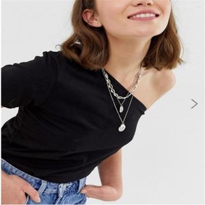 Hänge halsband boho multilevel flerskiktad guldfärg olika skalhalsband för kvinnor vintage fest mode smycken