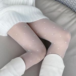 Women Socks INS Girls Pantyhose White Black Silk Little Love Dot Dark Sweet Wind Lolita Gothic Sexy Stockings For Tights