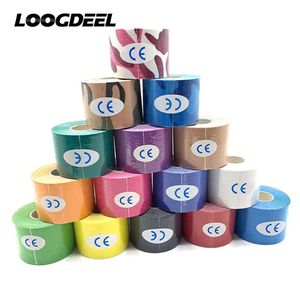 Joelheiras para cotovelo Loogdeel 2tamanho Kinesiology Tape Athletic Sport Recovery Strapping Gym Fitness Tennis Running Muscle Protector 230608