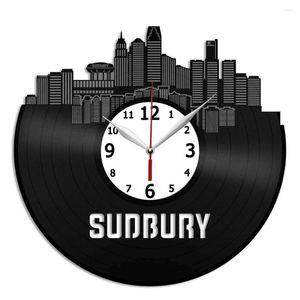 Wall Clocks Sudbury Canada Skyline Art Clock For Home Decor - Living Room Kitchen 12 Inches